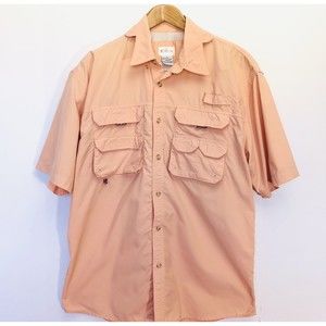 Mens Fishing Vented Nylon Shirt with Pockets Outdoors World Wide Sportsman XL